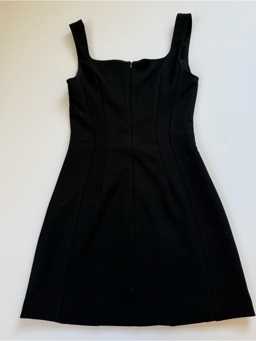 NWT French Connection Black Fit & Flare Mini Dress Square Neck - Picture 2 of 4
